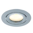 Chrom Einbaustrahler mit 12V Treiber, Wimke, 5W, 2700K LED, IP44