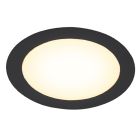 Schwarze Downlight Aluminium, Umbriel, 3W, 3000K LED, IP44