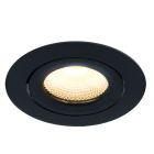 Schwarze Einbaustrahler Aluminium, Wimke, 5W, 2700K LED, IP44