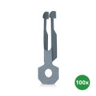 Spundwand-Federklemme mit Aufhängeöse zum Aufhängen von Lichtleitungen (100 Stück)
