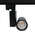 Schwarzer 3-Phasen-LED-Schienenstrahler Deena, 18W, 3000K, Pro