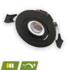 Schwarze Mini Einbaustrahler Aluminium, Phyllis, 5W, White Switch LED, IP65
