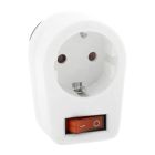 Stecker Erdungsschalter 10 / 16A, weiß