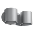 Aluminium Up down Wandleuchte Grau, Amely