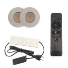 2 chrom Einbaustrahler Terrassenüberdachung Dico, IP65, inkl. Anschlussset und Fernbedienung