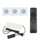 3 eckige weiße Einbaustrahler Terrassenüberdachung Dico, IP65, inkl. Anschlussset und Fernbedienung