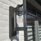 Anthrazit Außen Wandleuchte mit Dämmerungsmelder Landhaus, Sambesi, IP44