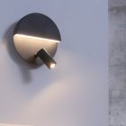 Schwarze Wandleuchte Design, Solo, 6W, 3000K LED, mit Schalter