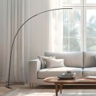 Schwarze Bogenlampe Modern, Libro, 18W, 3000K LED, mit Schalter