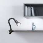 Schwarze Klemmspot Kunststoff, Helin, mit Schalter