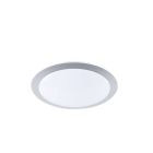 Silberne Deckenlampe Kunststoff, Ramsgate, 9W, 3000K LED