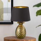 Keramik Tischleuchte Gold, Monsted, mit Schalter