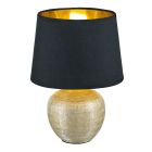 Keramik Tischleuchte Gold, Yet, mit Schalter