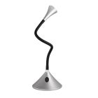 Silberne Schreibtischlampe Modern, Yelaisa, 3W, 3000K LED, mit Schalter