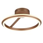 Braune Deckenleuchte Modern, Jiry, 34W, White Switch LED, 3-stufig dimmbar