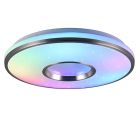 Weiße Deckenlampe Kunststoff, Franz, 21W, RGBW LED, mit Fernbedienung