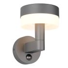 Anthrazit Außen Wandleuchte mit Bewegungsmelder Modern, Irfaan, 8W, 3000K LED, IP54