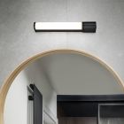 Schwarze Wandleuchte Badezimmer Modern, Bernou, 8W, 3000K LED, IP44