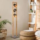 Nickel Leselampe Stehlampe Vintage, Keira, mit Schalter