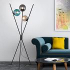 Graue Stehlampe Modern, Larans, mit Schalter