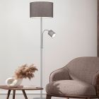 Graue Stehlampe Modern, Ledbury, mit Schalter