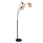 Bernstein Stehlampe Design, Sybren, mit Schalter