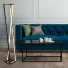 Schwarze Stehlampe Modern, Chadi, 26W, warm- bis kaltweiß einstellbare LED