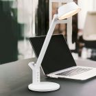Weiße Schreibtischlampe Modern, Lindi, 5W, warm- bis kaltweiß einstellbare LED, mit Touch-Dimmer