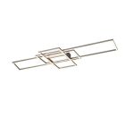 Nickel Deckenlampe Modern, Retan, 60W, warm- bis kaltweiß einstellbare LED, mit Fernbedienung