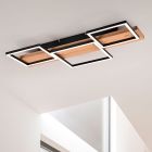 Holz Deckenlampe Braun, Justian, 30W, 3000K LED, 3-stufig dimmbar