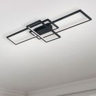Anthrazit Deckenlampe Modern, Jetse, 36W, RGBW LED, mit Fernbedienung
