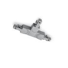 Graues T-Stück mit Führung links