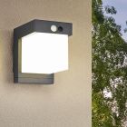 Schwarze Solar Außen Wandleuchte Modern, Kadija, 5,5W, 4000K LED, IP44