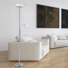 Nickel Leselampe Stehlampe Modern, Larry