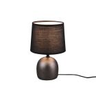 Keramik Tischleuchte Nickel, Myrna, mit Schalter