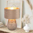 Graue Tischleuchte Orientalisch, Selim, mit Schalter