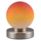 Nickel Tischleuchte Metall, Serdal, mit Schalter