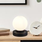 Schwarze Tischleuchte Metall, Serdal, mit Schalter