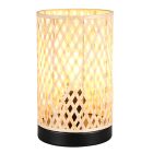 Rattan Tischleuchte Braun, Laut, mit Schalter