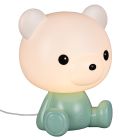 Grüne Kinderzimmer Tischleuchte Kunststoff, Lumibear, 0,3W, RGB LED, mit Schalter