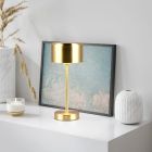 Messing aufladbare Tischlampe Modern, Dustin, 1W, 3000K LED, mit Touch-Dimmer