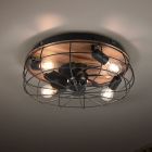 Schwarze Deckenventilator Modern, Roberto, mit Fernbedienung