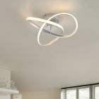 Silberne Deckenleuchte Design, Suat, 15W, 3000K LED