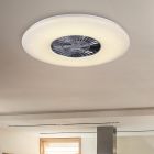 Chrom Deckenventilator Modern, Damia, 60W, warm- bis kaltweiß einstellbare LED, mit Fernbedienung