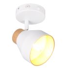 Weiße Wandstrahler Modern, Riette, mit Schalter