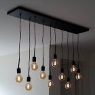 Industrielle Pendelleuchte Schwarz, Bolb