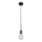 Industrielle Pendelleuchte ohne Schirm Schwarz, Bolb