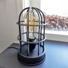 Industrielle Tischleuchte Grau, Nova, mit Schalter