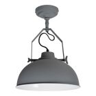 Industrielle Deckenlampe Grau, Fellen