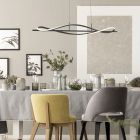 Moderne Pendelleuchte Schwarz, Levon, 30W, 3000K LED, 3-stufig dimmbar